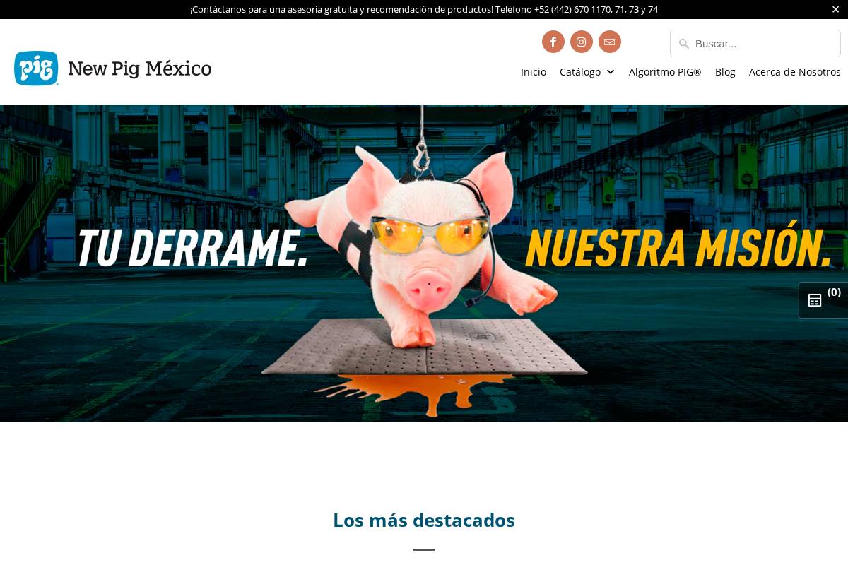 New Pig homepage screenshot