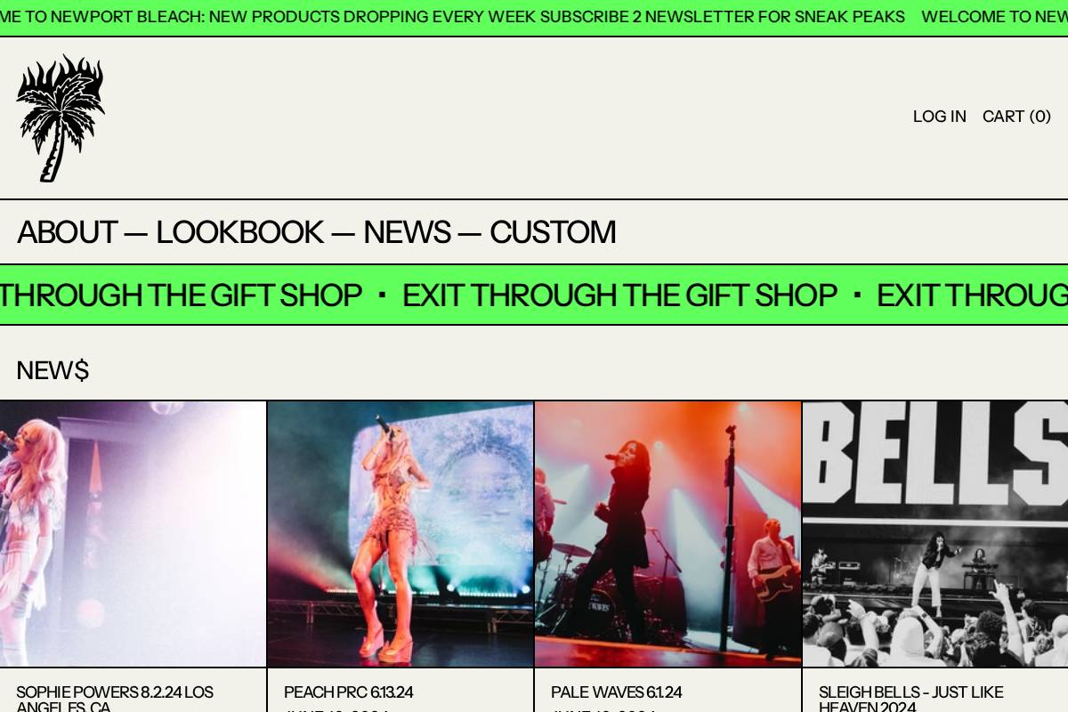 newportbleach.com homepage screenshot