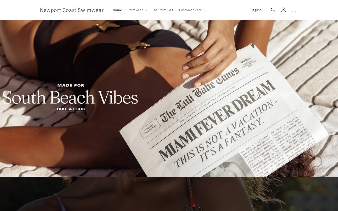 newportcoastalswimwear.com homepage screenshot