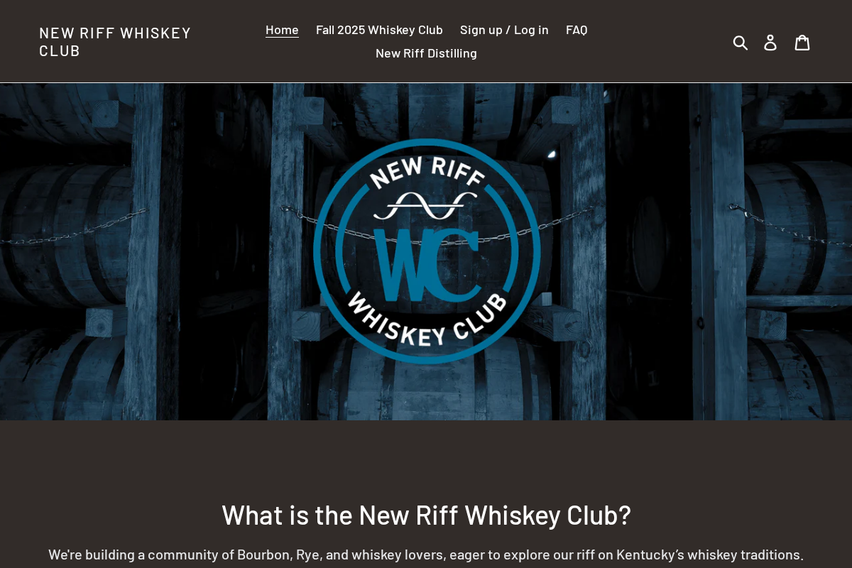 newriffwhiskeyclub.com homepage screenshot