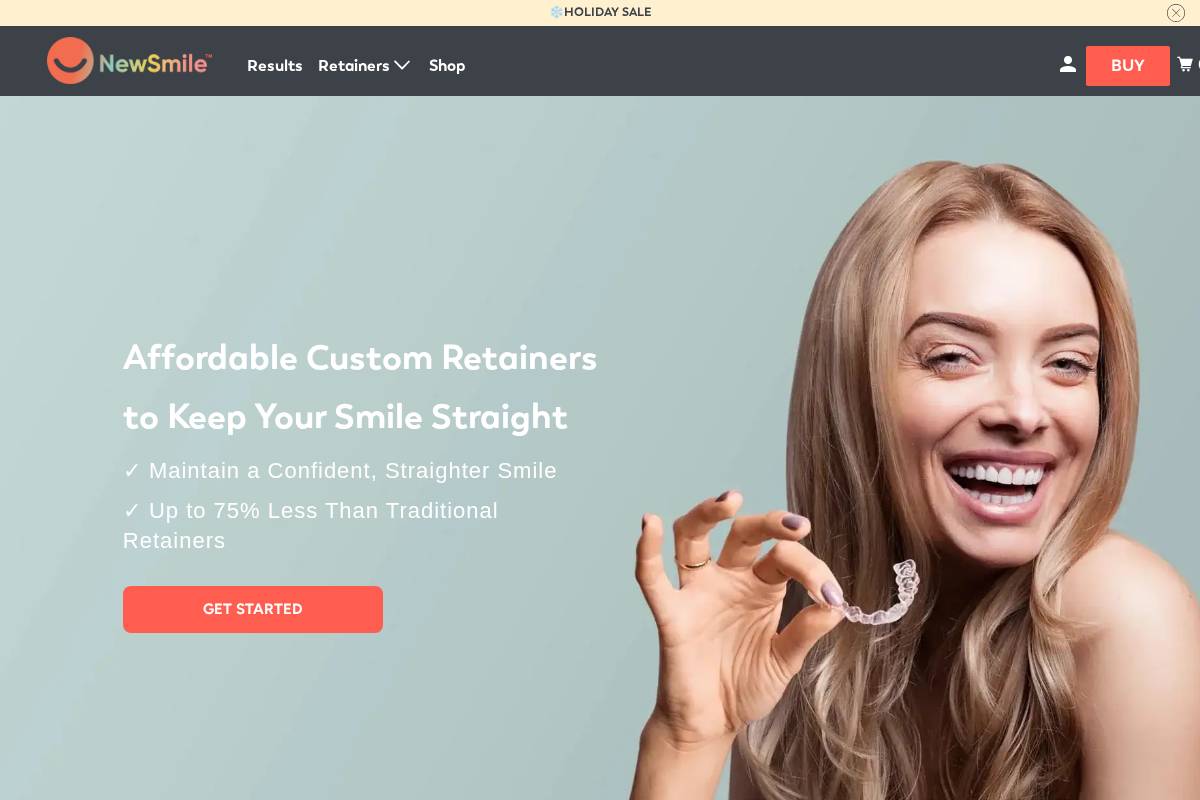 NewSmile homepage screenshot