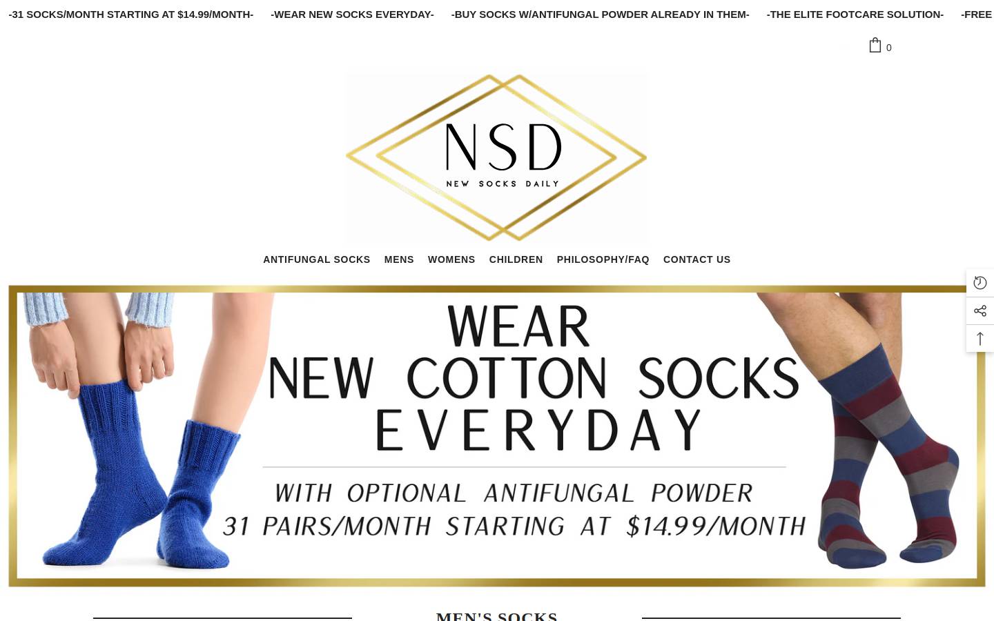 newsocksdaily.com homepage screenshot