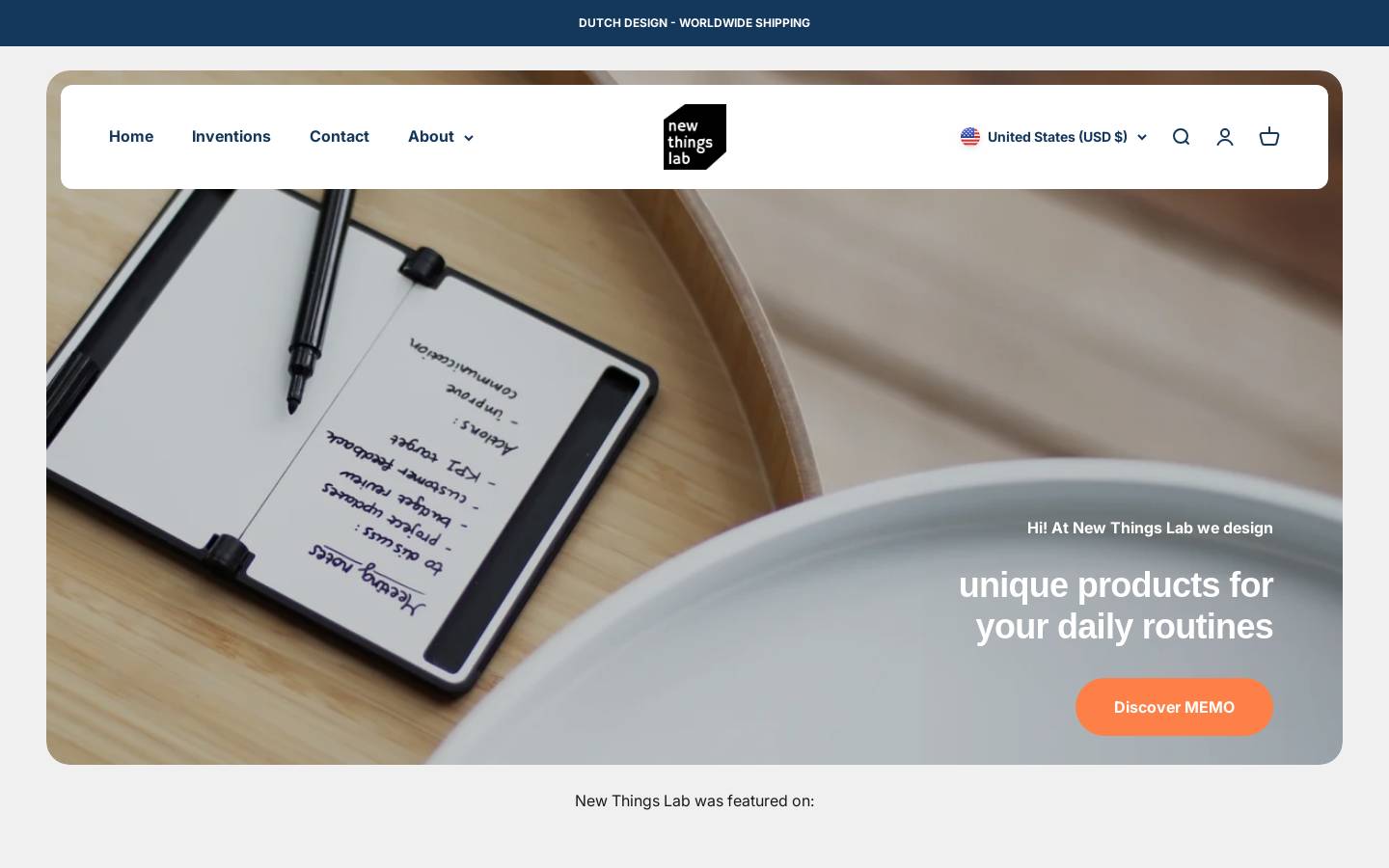 New Things Lab  homepage screenshot