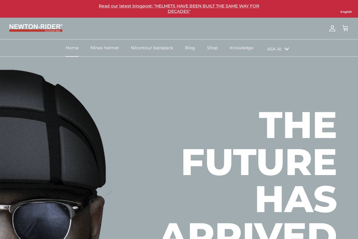 newton-rider.com homepage screenshot