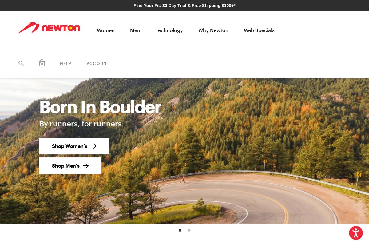 Newtonrunning homepage screenshot