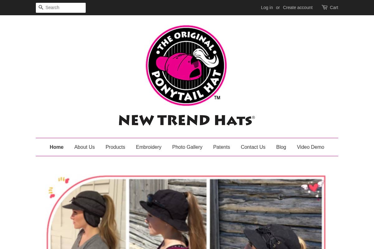 newtrendhats.com homepage screenshot