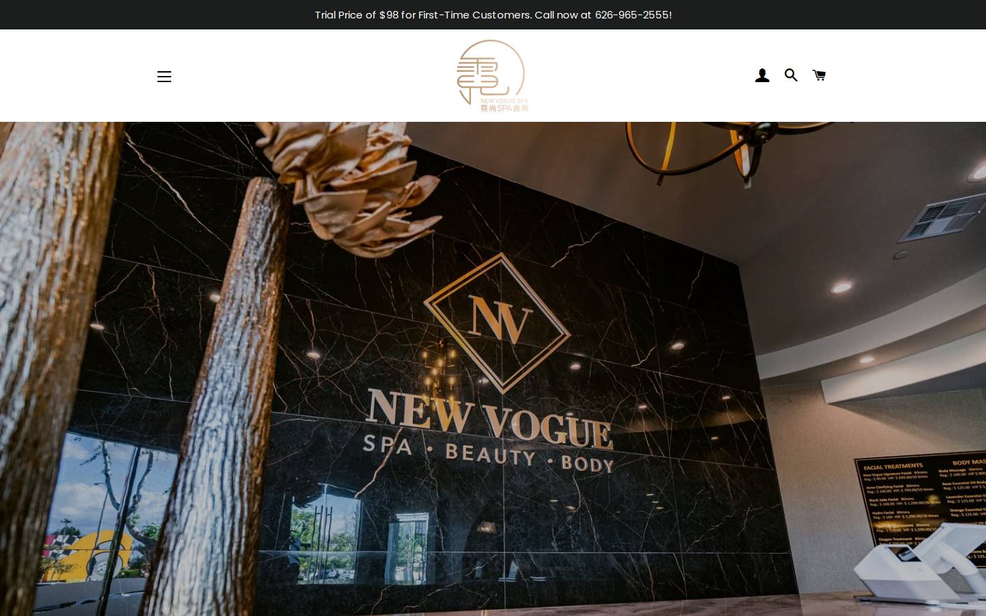 newvoguebeauty.com homepage screenshot