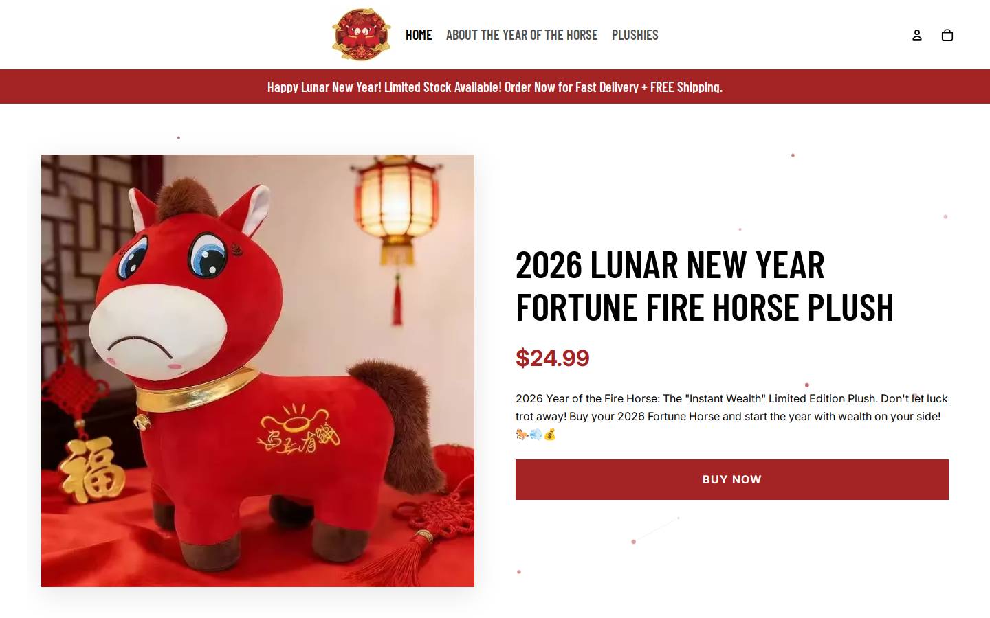 newyearhorse.com homepage screenshot