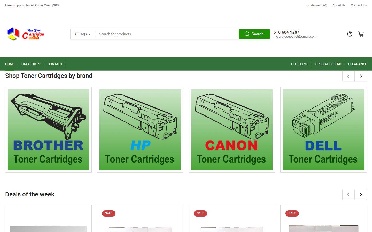 newyorkcartridgeoutlet.com homepage screenshot