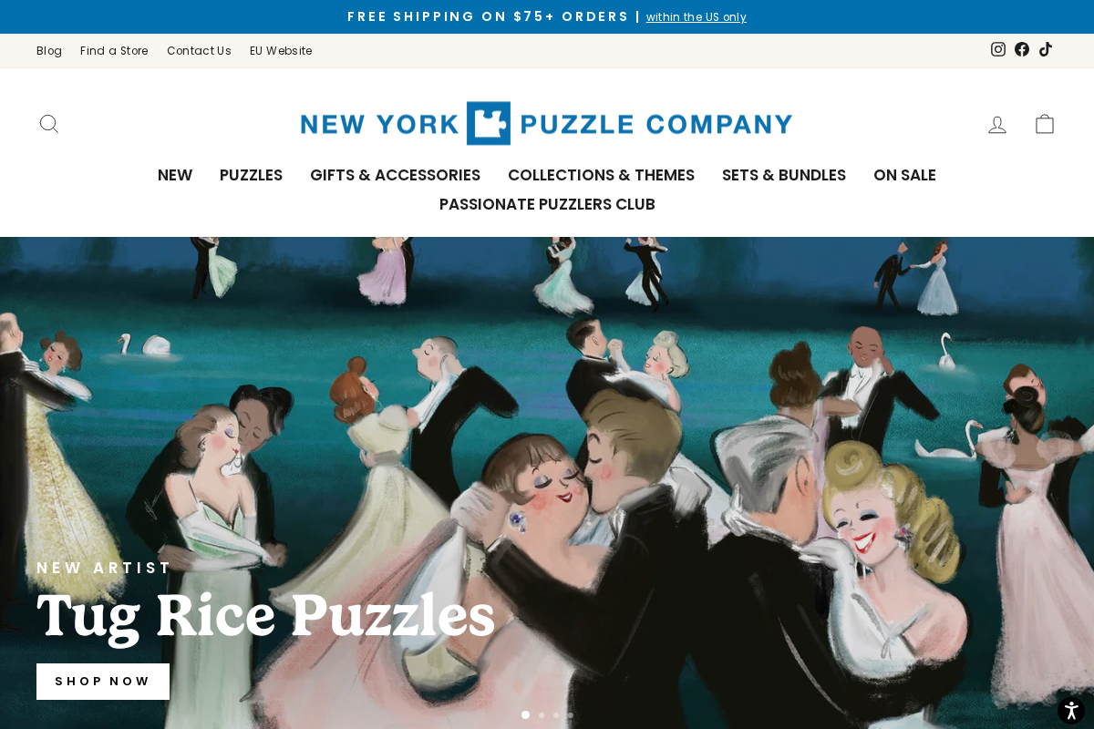 New York Puzzle Company homepage screenshot