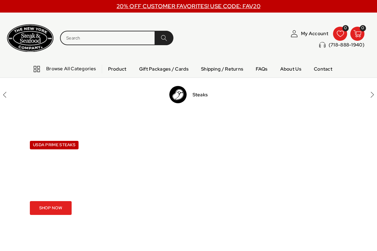 Newyorksteak.com homepage screenshot
