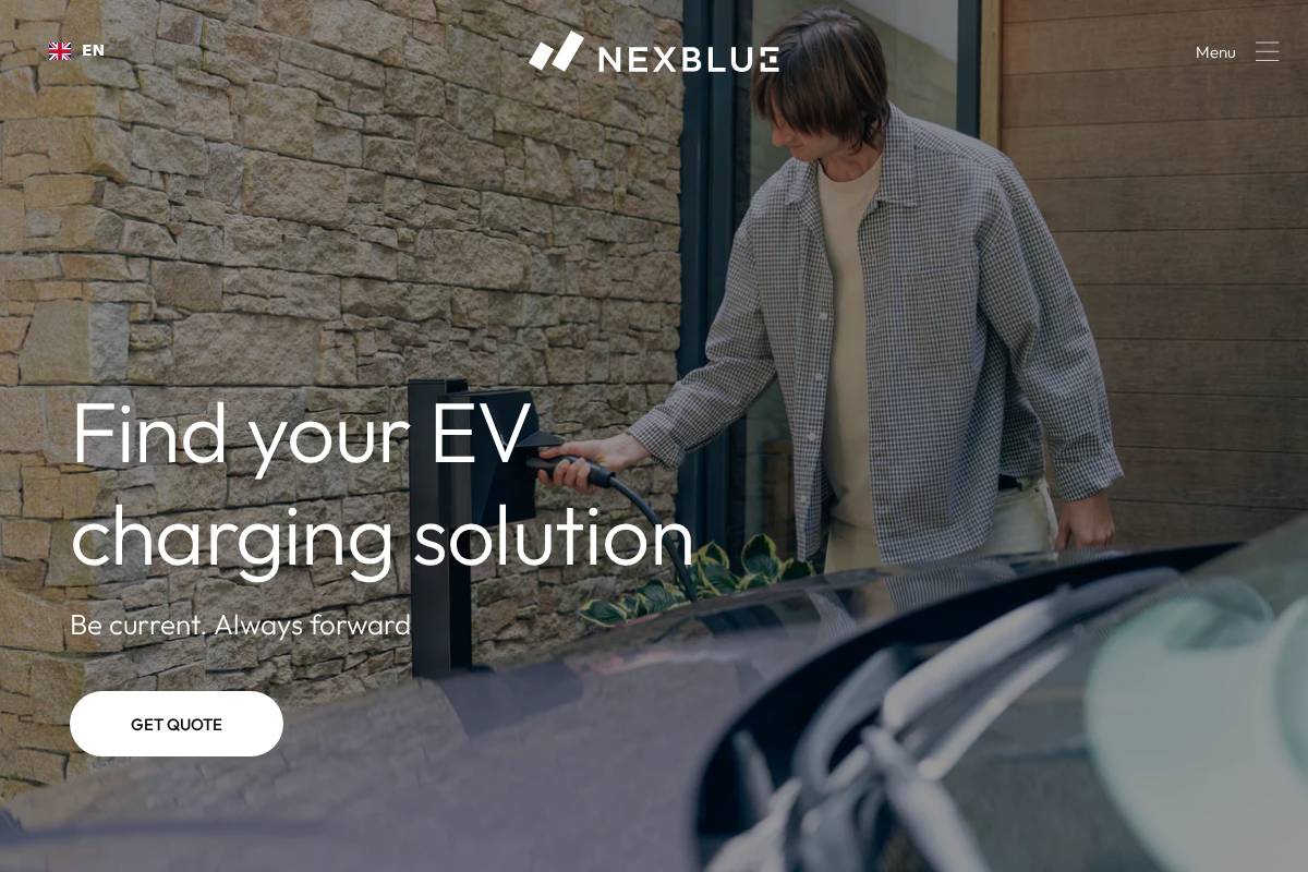 Nexblue homepage screenshot