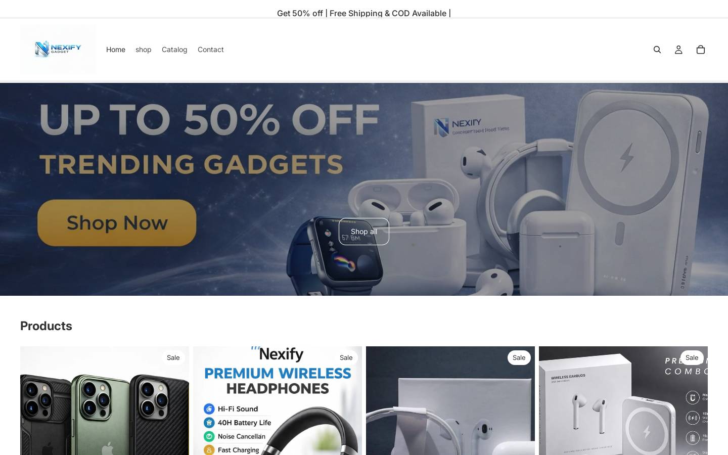nexifygadget12.com homepage screenshot
