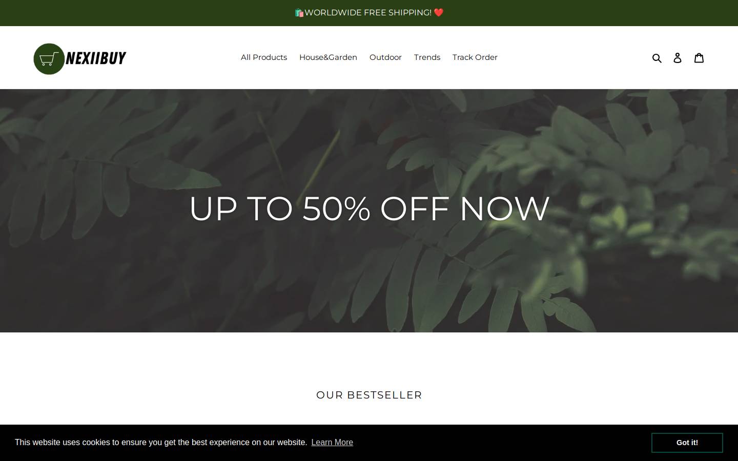 nexiibuy.com homepage screenshot
