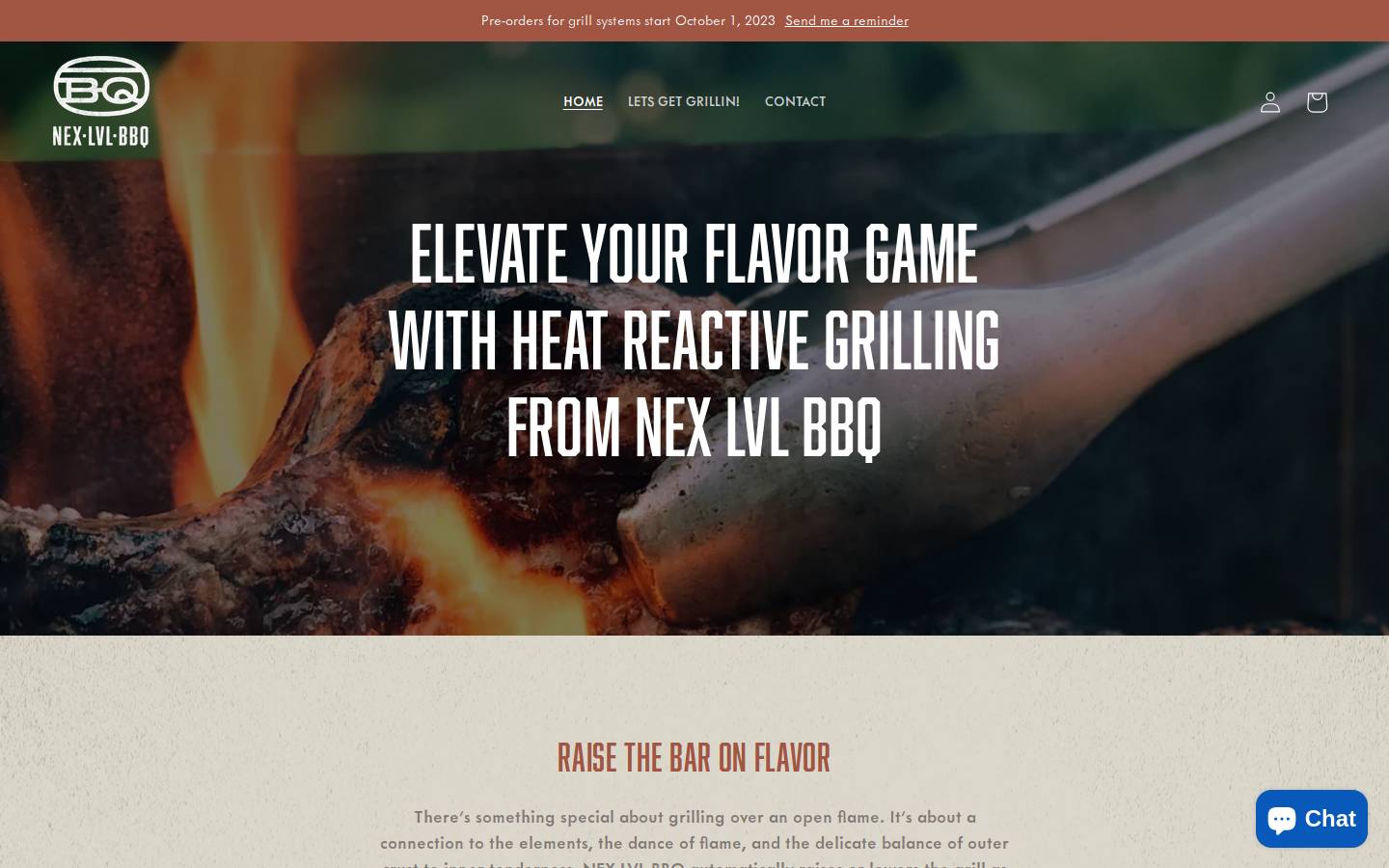 nexlvlbbq.com homepage screenshot