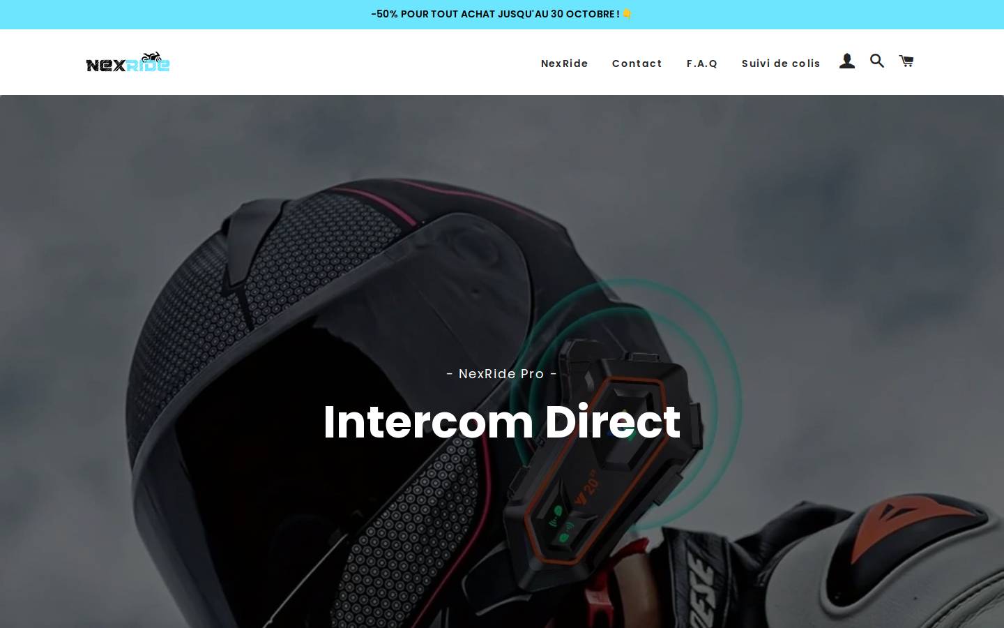 nexride.fr homepage screenshot