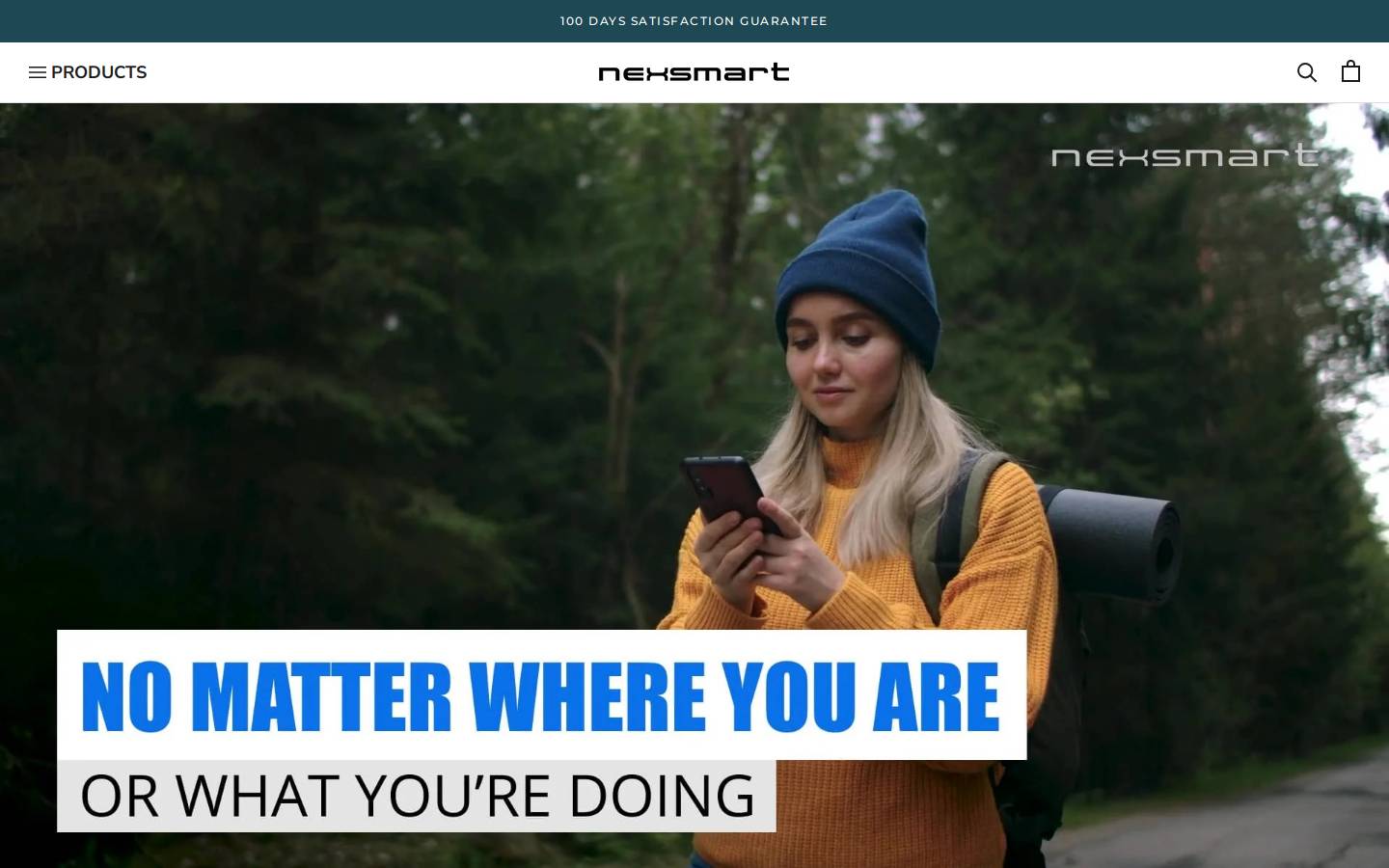 NEXSMART homepage screenshot