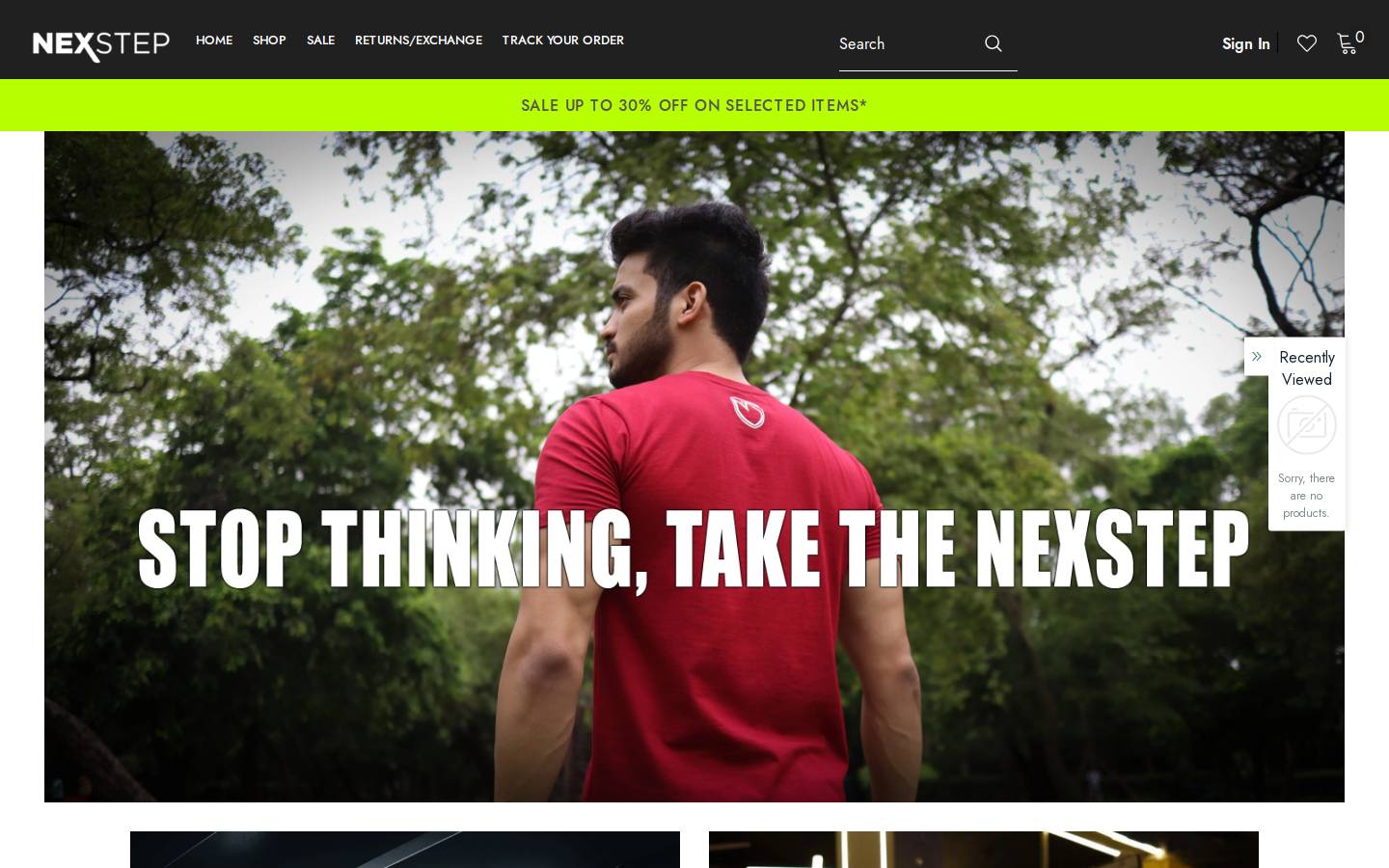 nexstepapparel.com homepage screenshot