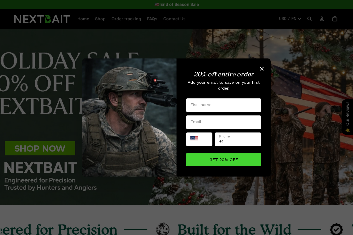 Nextbait homepage screenshot