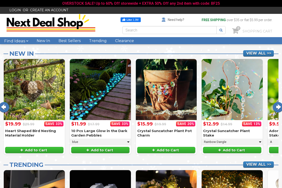 Next Deal Shop homepage screenshot