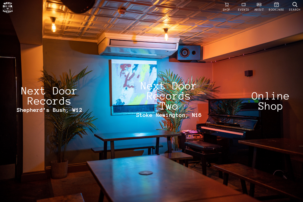 nextdoorrecords.co.uk homepage screenshot