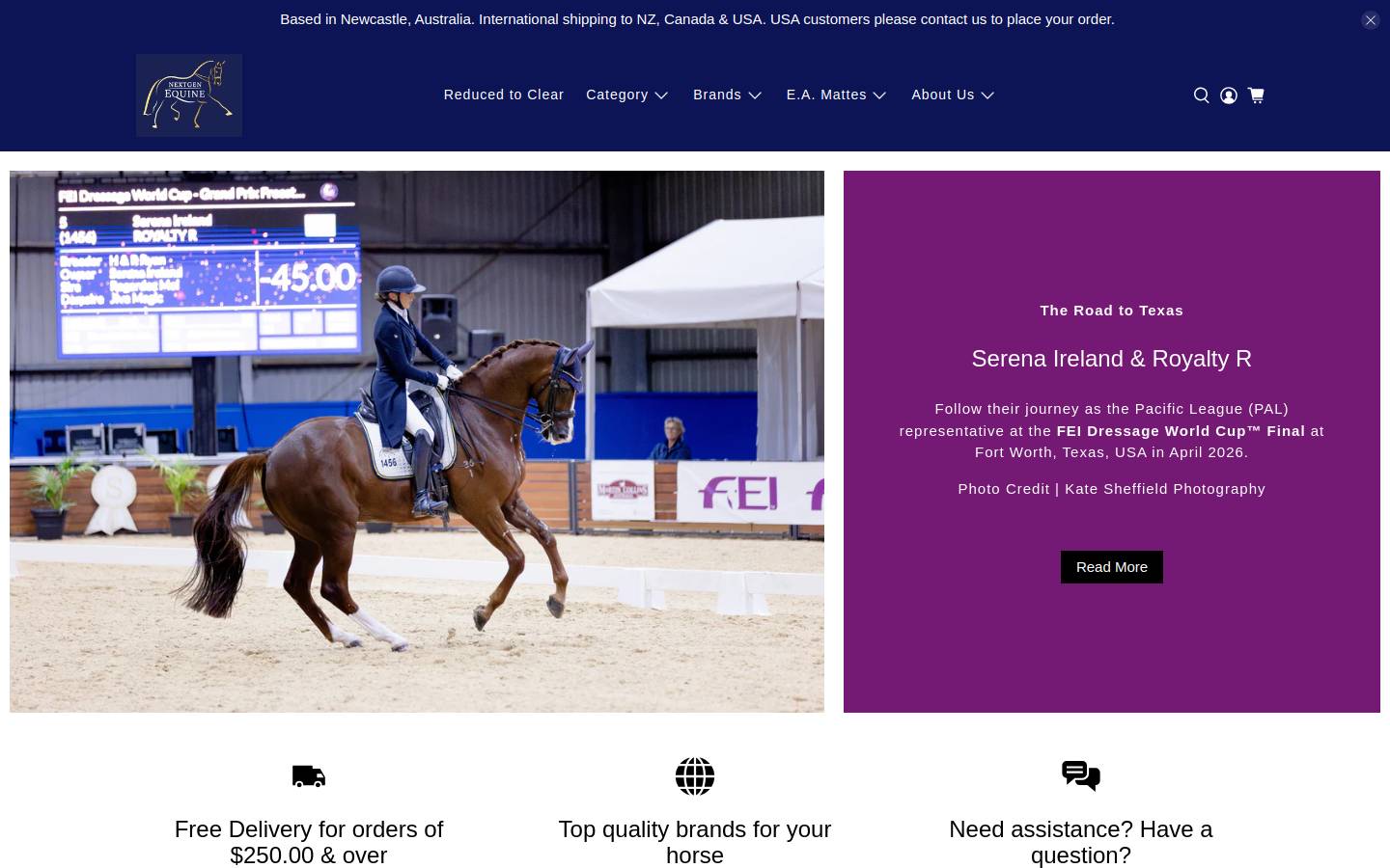 nextgenequine.com.au homepage screenshot