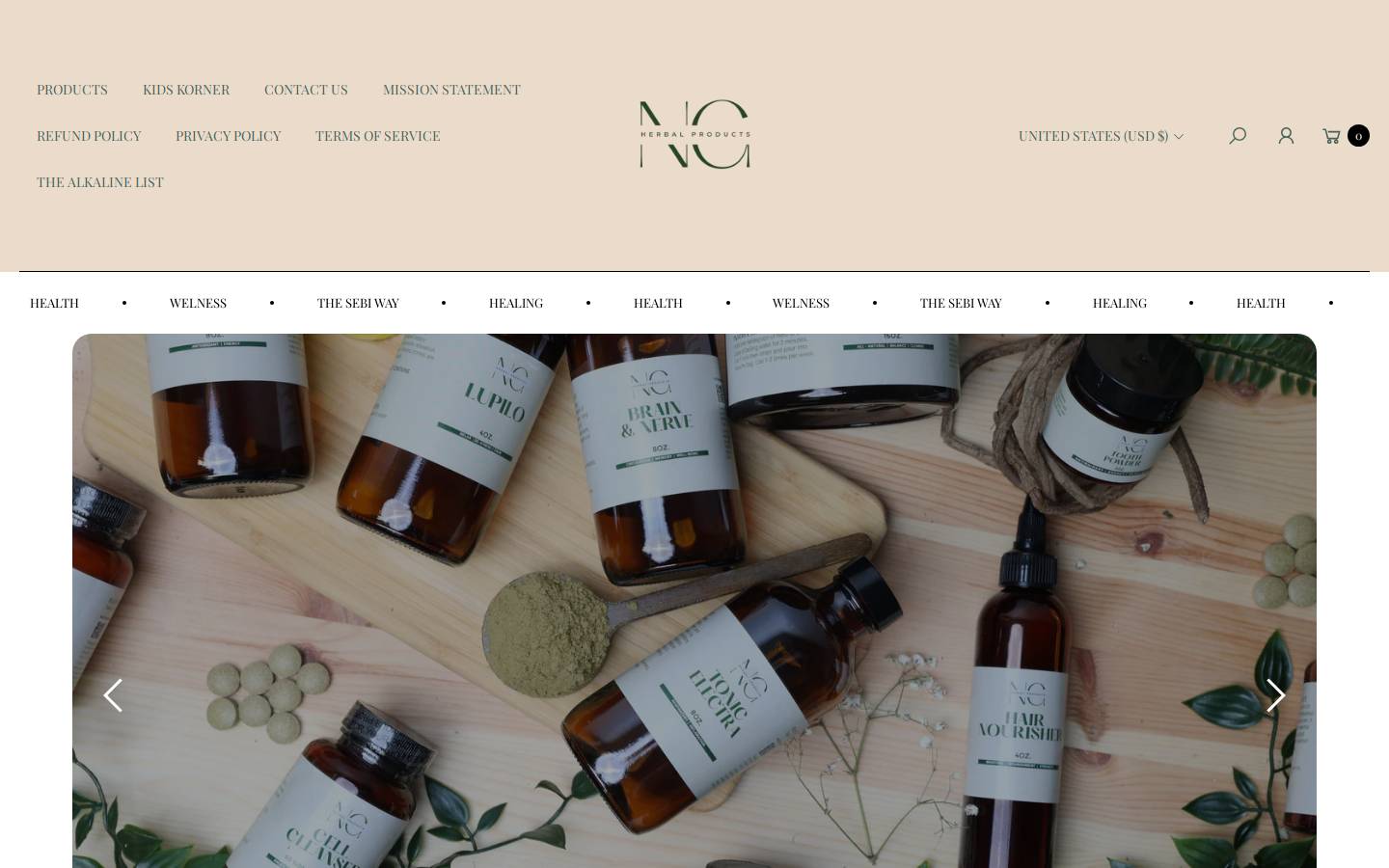 nextgenherbalproducts.com homepage screenshot
