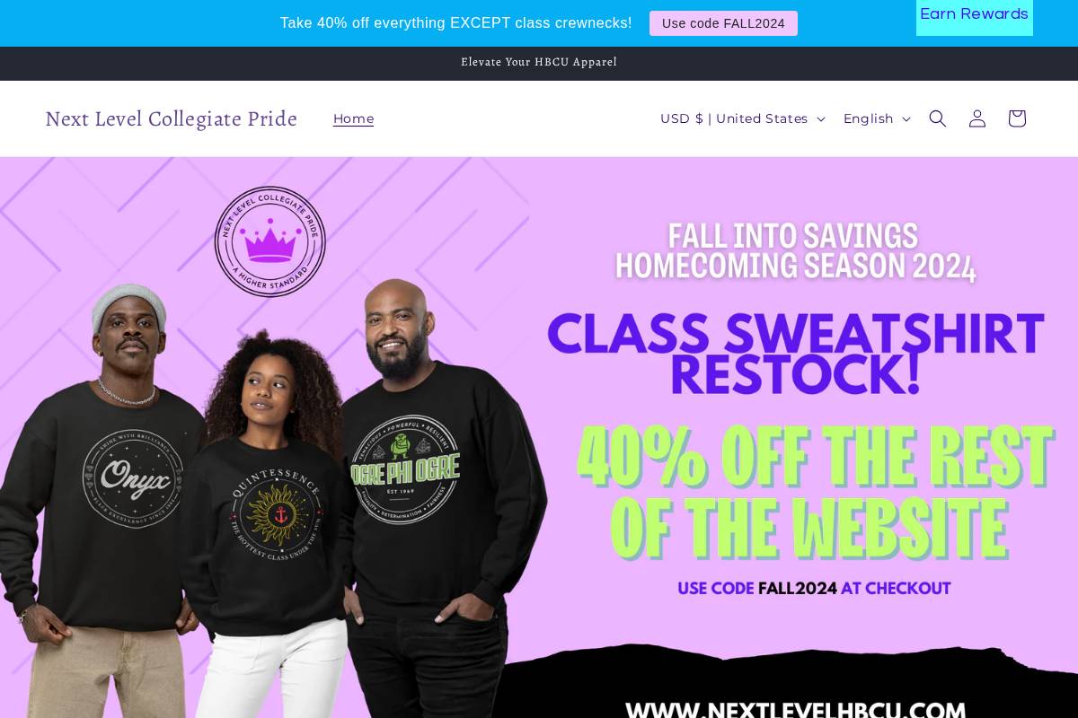 nextlevelhbcu.com homepage screenshot