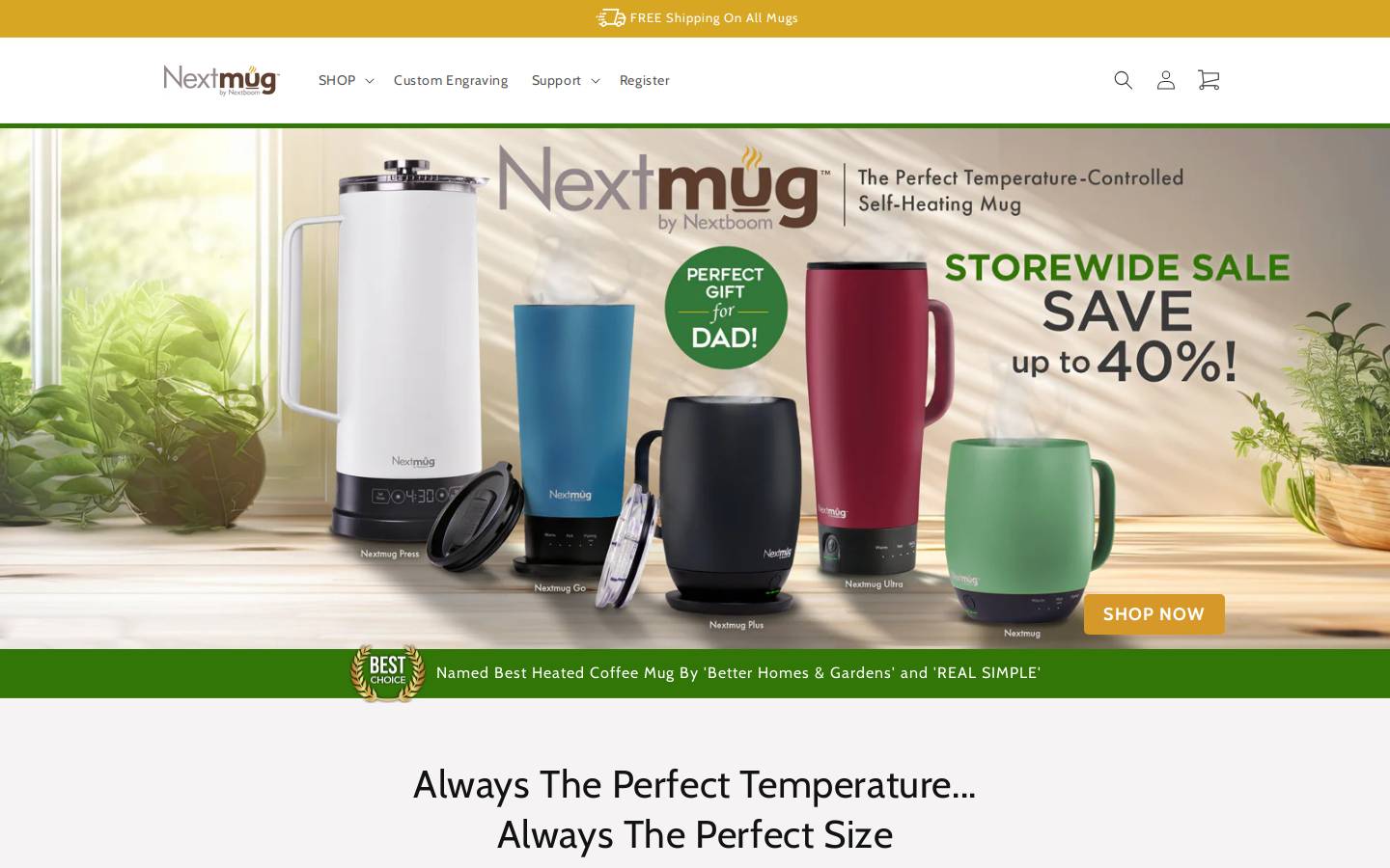 nextmug.com homepage screenshot
