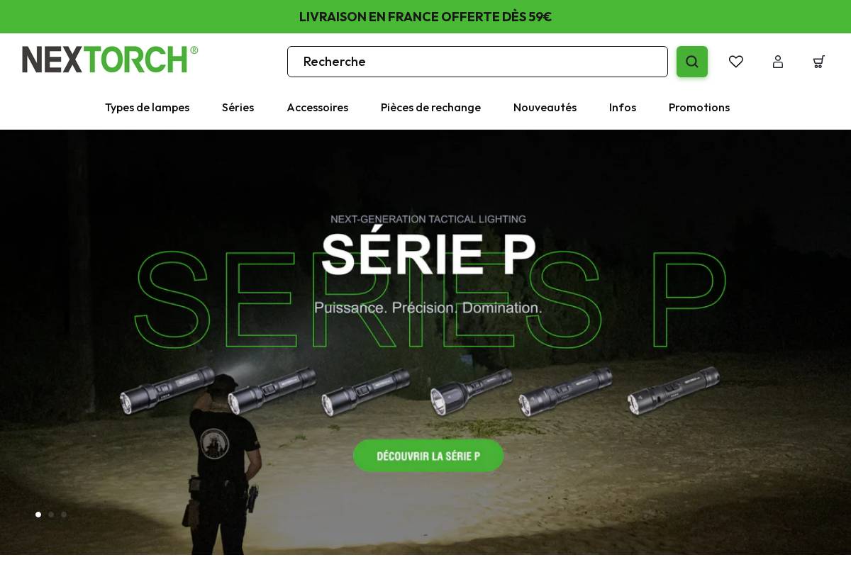 Nextorch France homepage screenshot