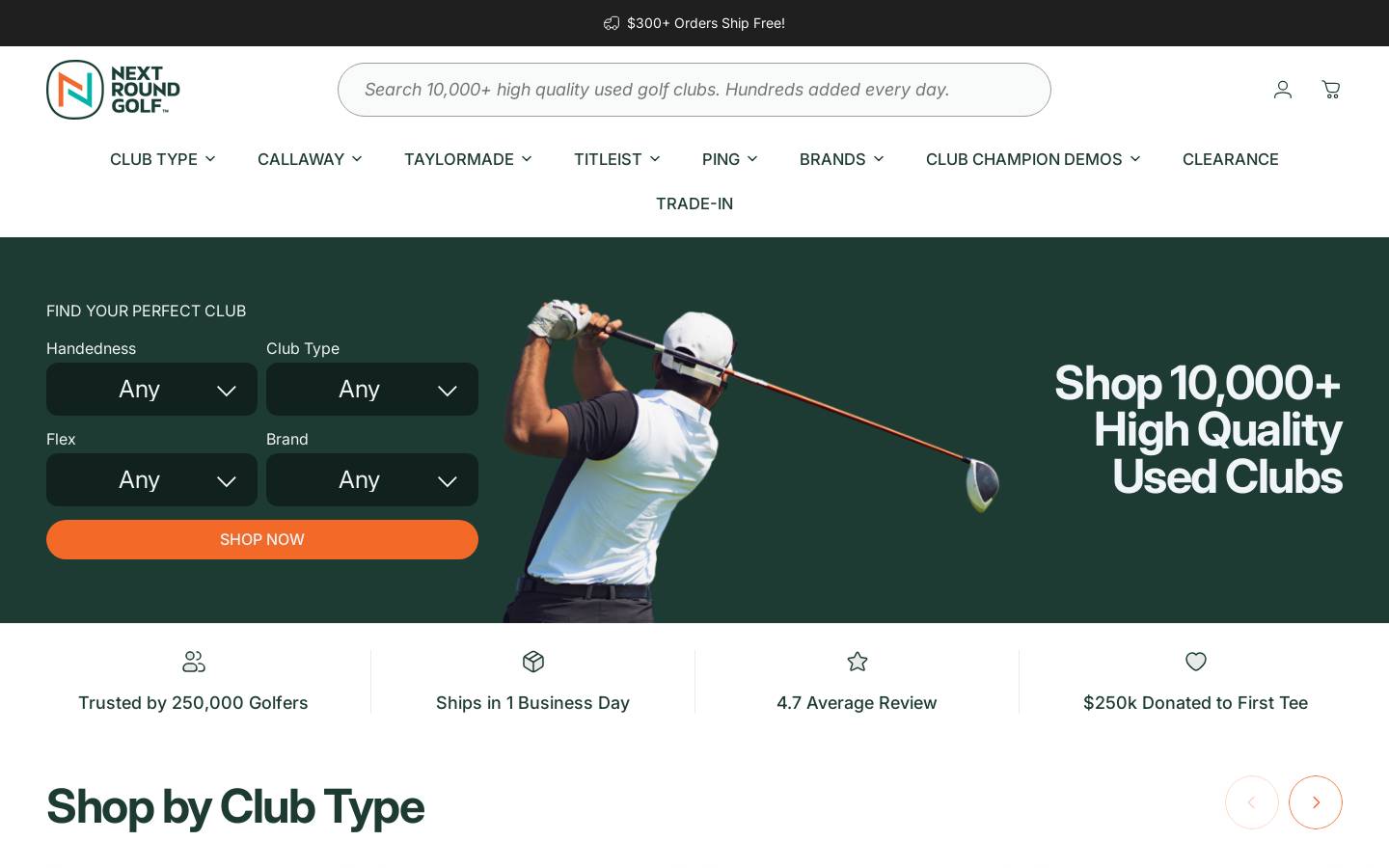 nextroundgolf.com homepage screenshot