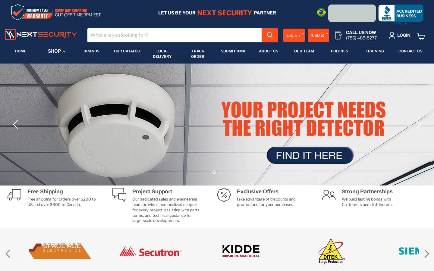 Nextsecuritycorp homepage screenshot