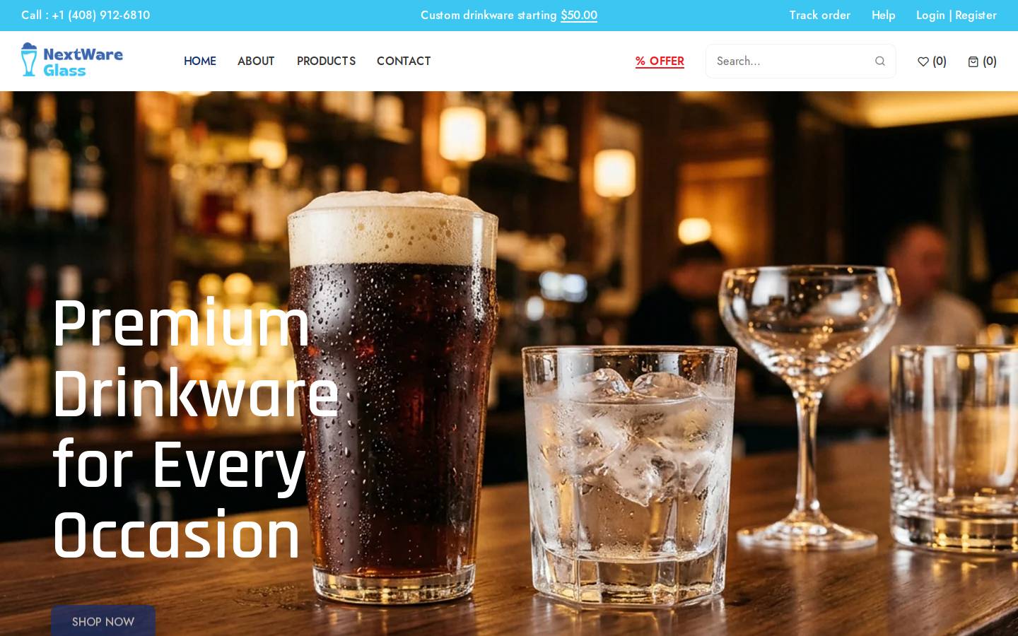 nextwareglass.com homepage screenshot