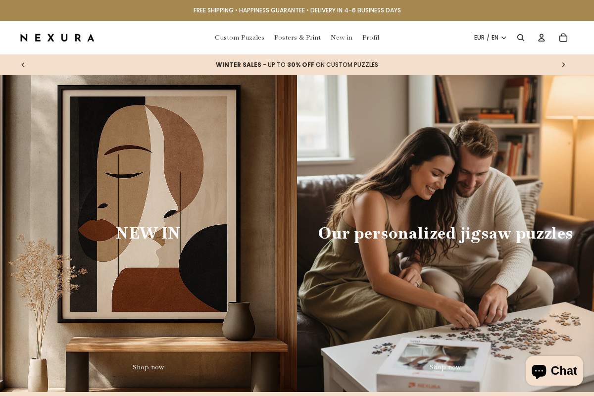 Nexura homepage screenshot