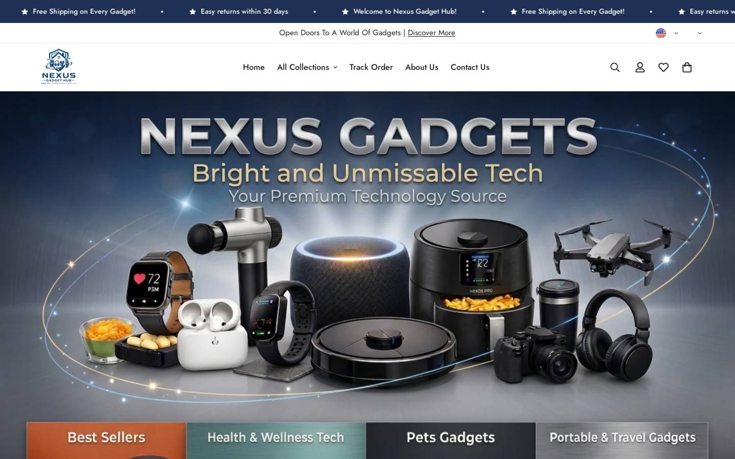 nexusgadgethub.com homepage screenshot