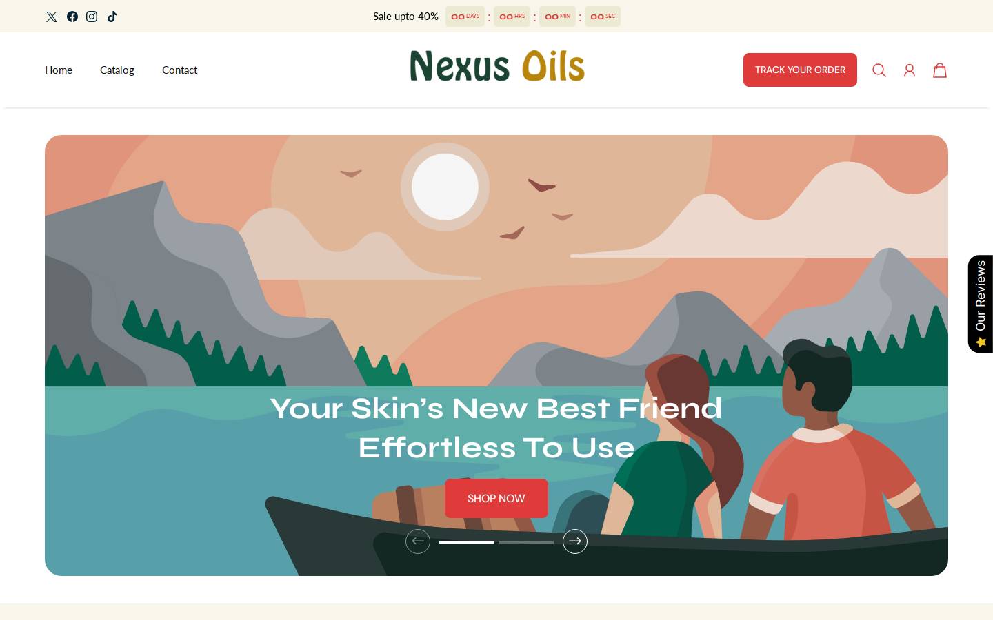 nexusoils.com homepage screenshot