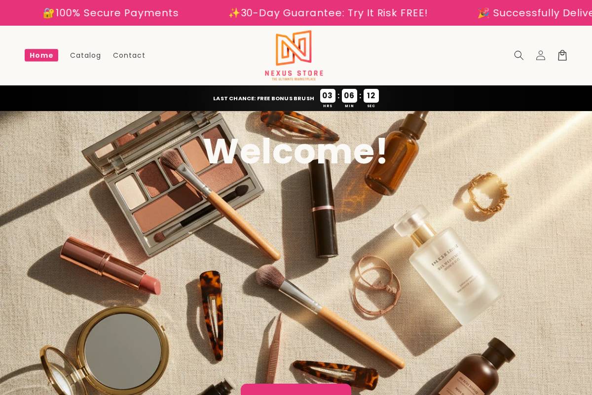 nexusstore.in homepage screenshot