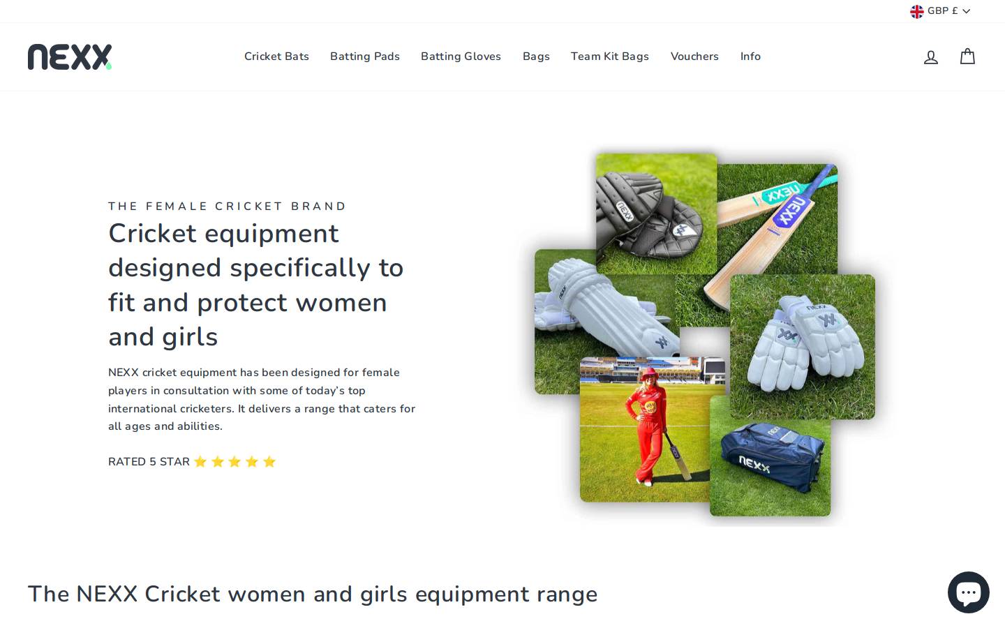 nexxcricket.com homepage screenshot