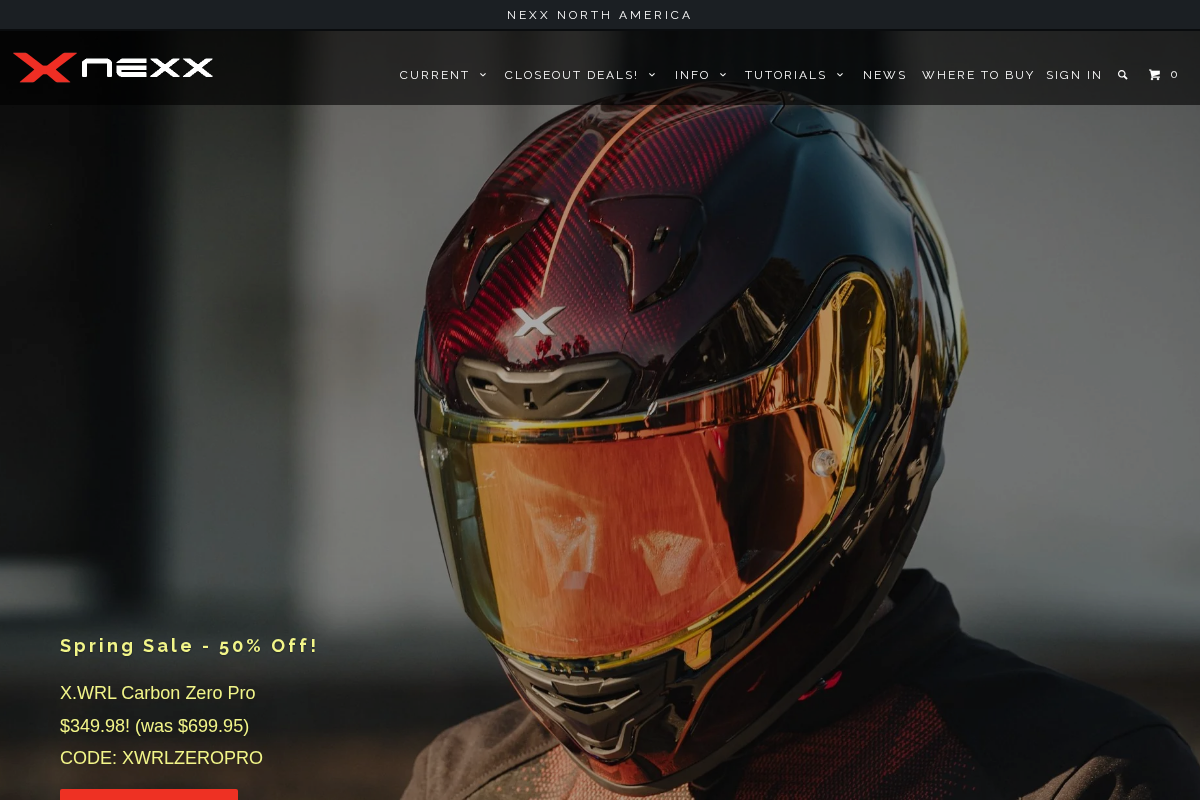 NEXX North America homepage screenshot