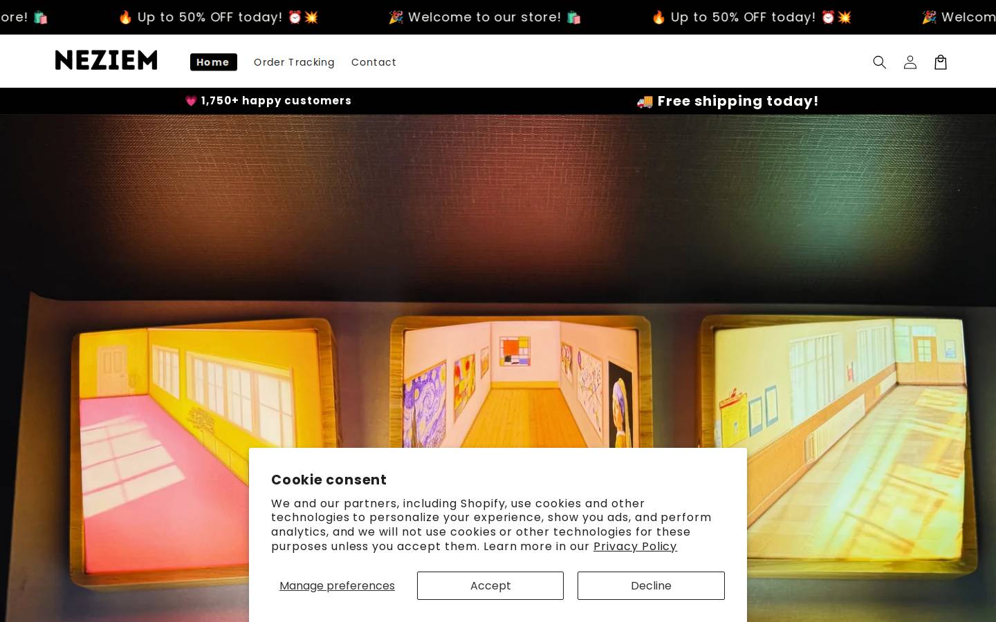 neziem.com homepage screenshot