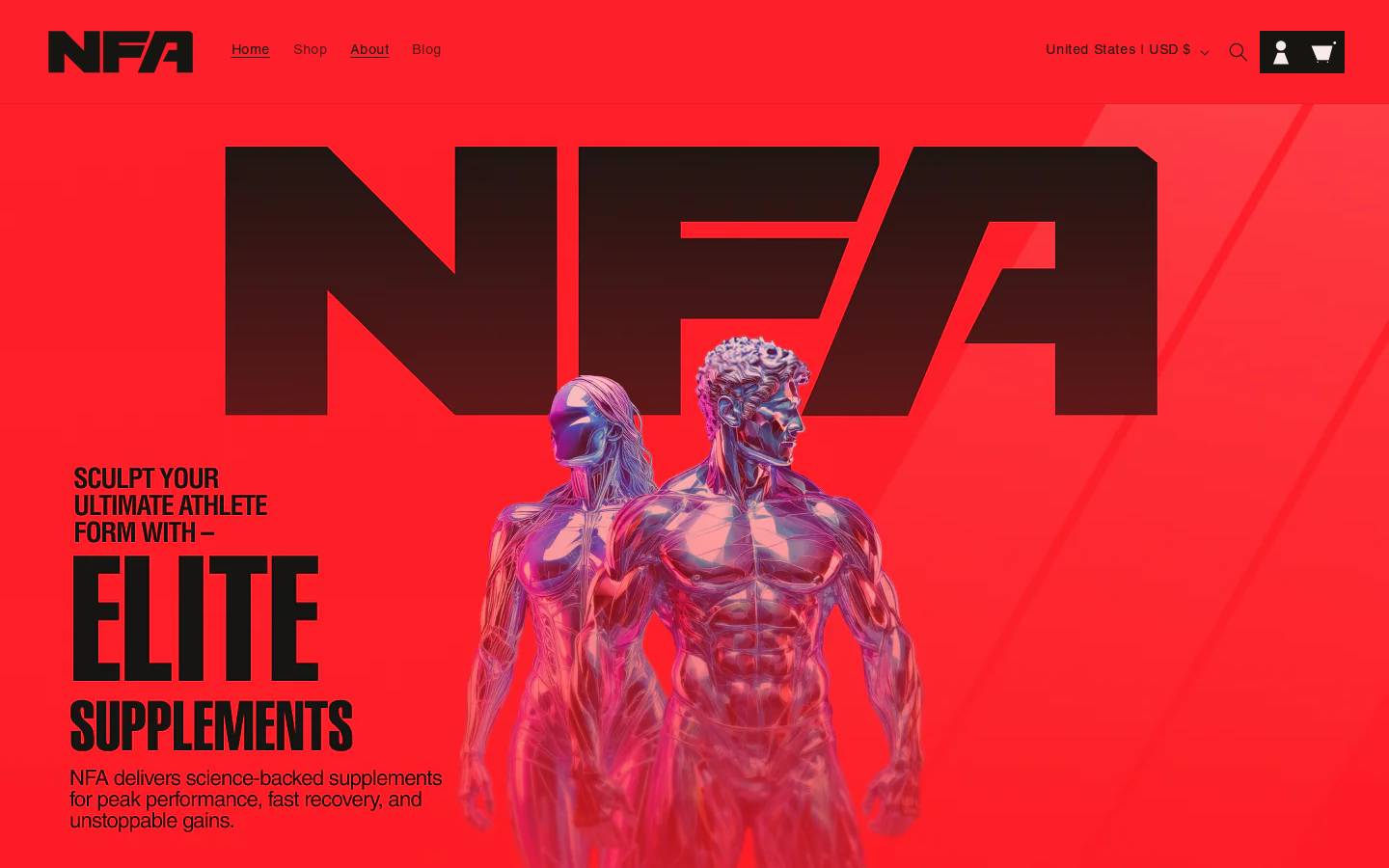 nfanutrition.com homepage screenshot