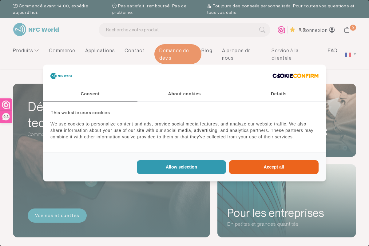 nfcw.fr homepage screenshot