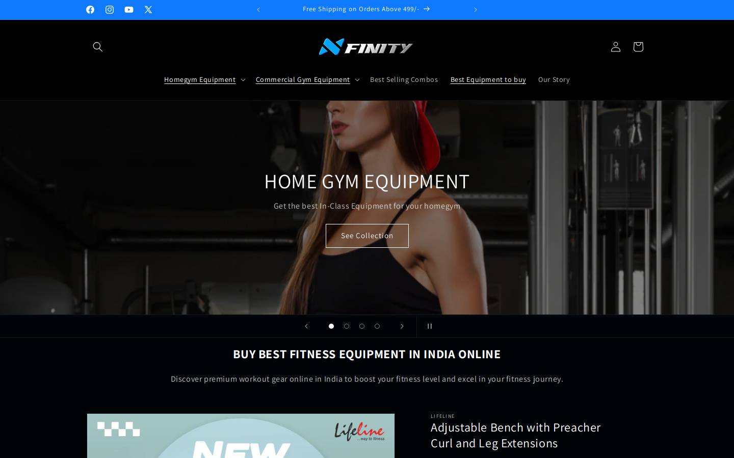 nfinity.co.in homepage screenshot