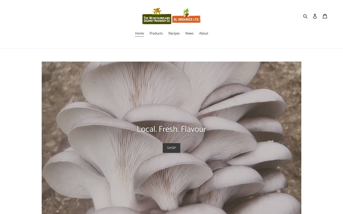nfmushrooms.com homepage screenshot