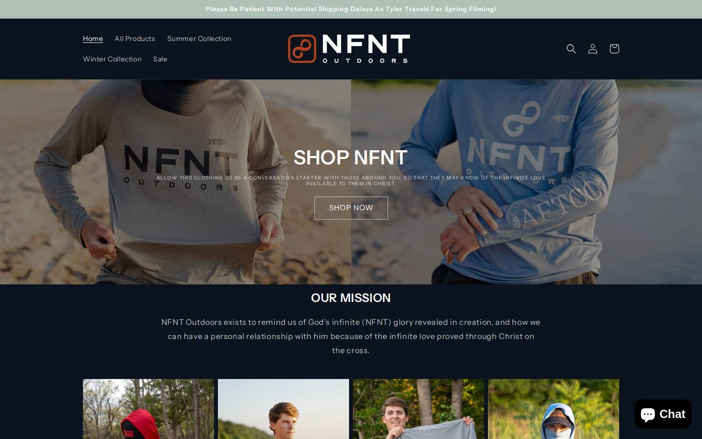 nfntoutdoors.com homepage screenshot