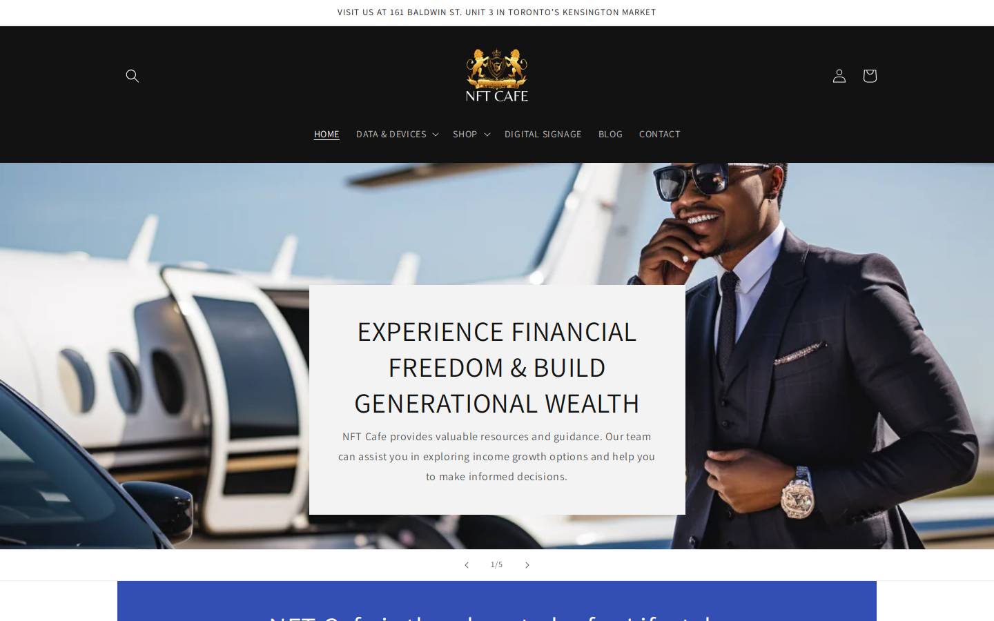 nftcafe.shop homepage screenshot