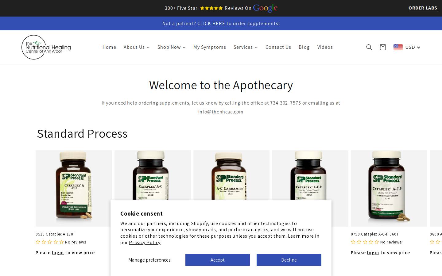 nhcaastore.com homepage screenshot