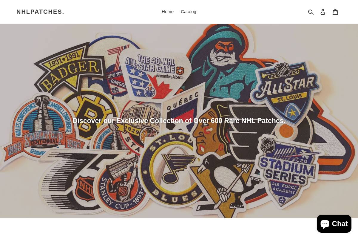 nhlpatches.us homepage screenshot