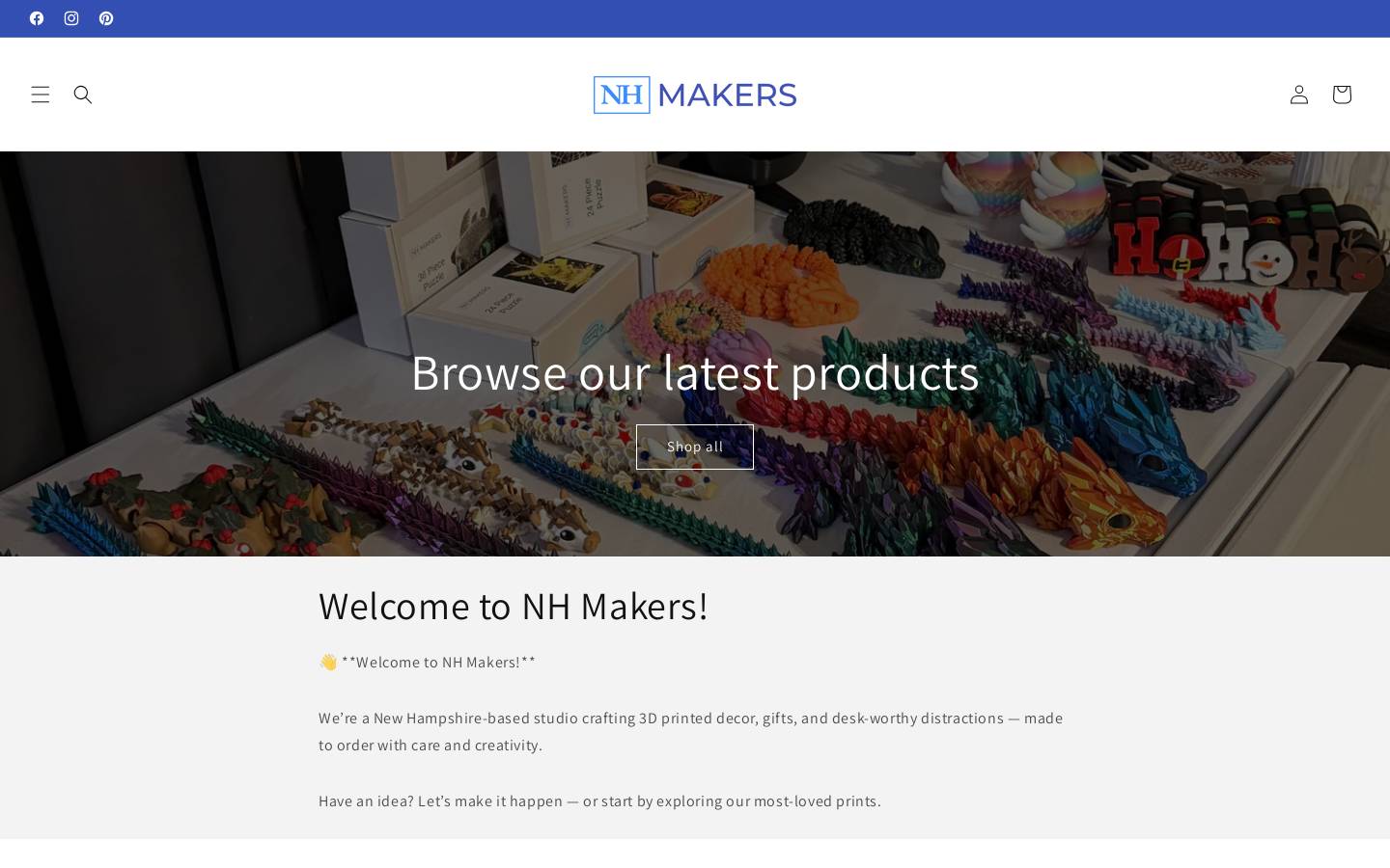 nhmakers.com homepage screenshot