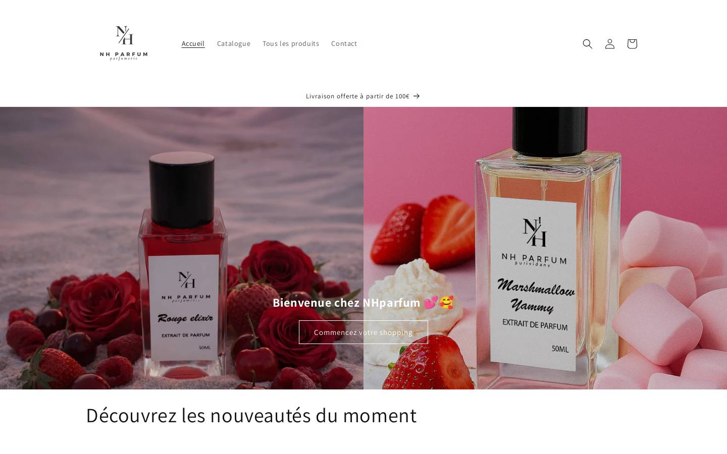 nhparfum.store homepage screenshot